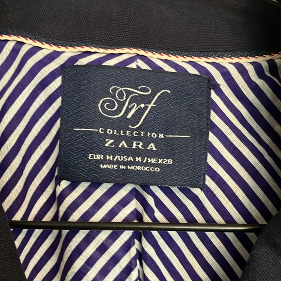 TRF Zara Collection navy double breasted jacket with gold buttons - Picture 8 of 16